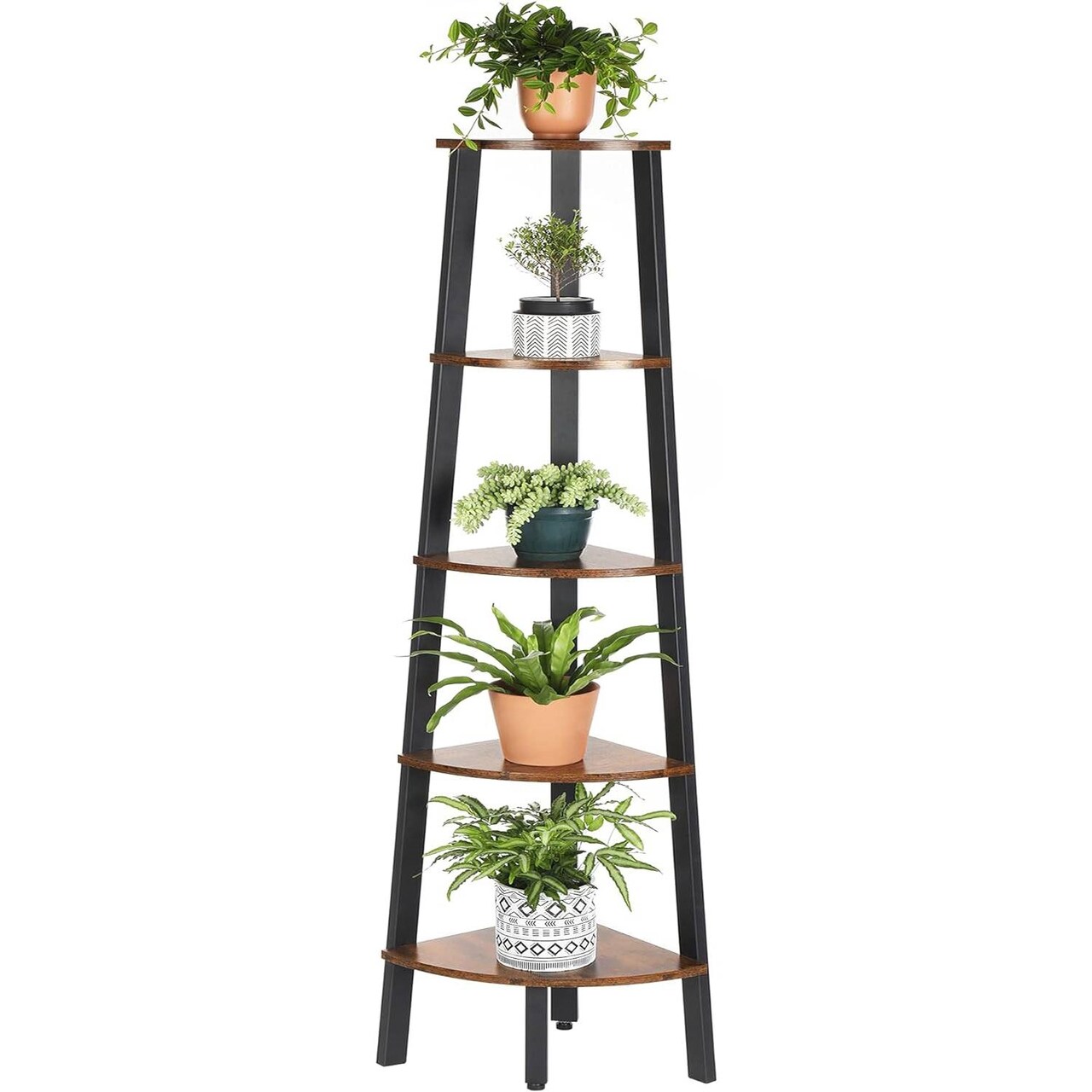 Eco Friendly Wicker 5 Tier Storage Shelf Bookcase Rack Lightweight Durable Organizer for Home and Bathroom Use